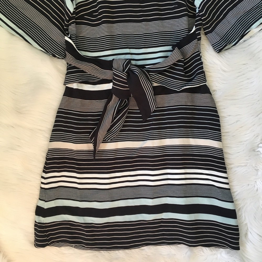 Ann Taylor Black and White Striped Mini Dress - Picture 3 of 8